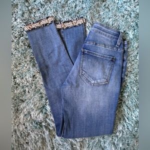 Vocal jeans w/designed hem size small